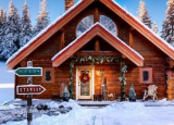 节日的小木屋出售是房地产经纪人圣诞节笑话的一部分