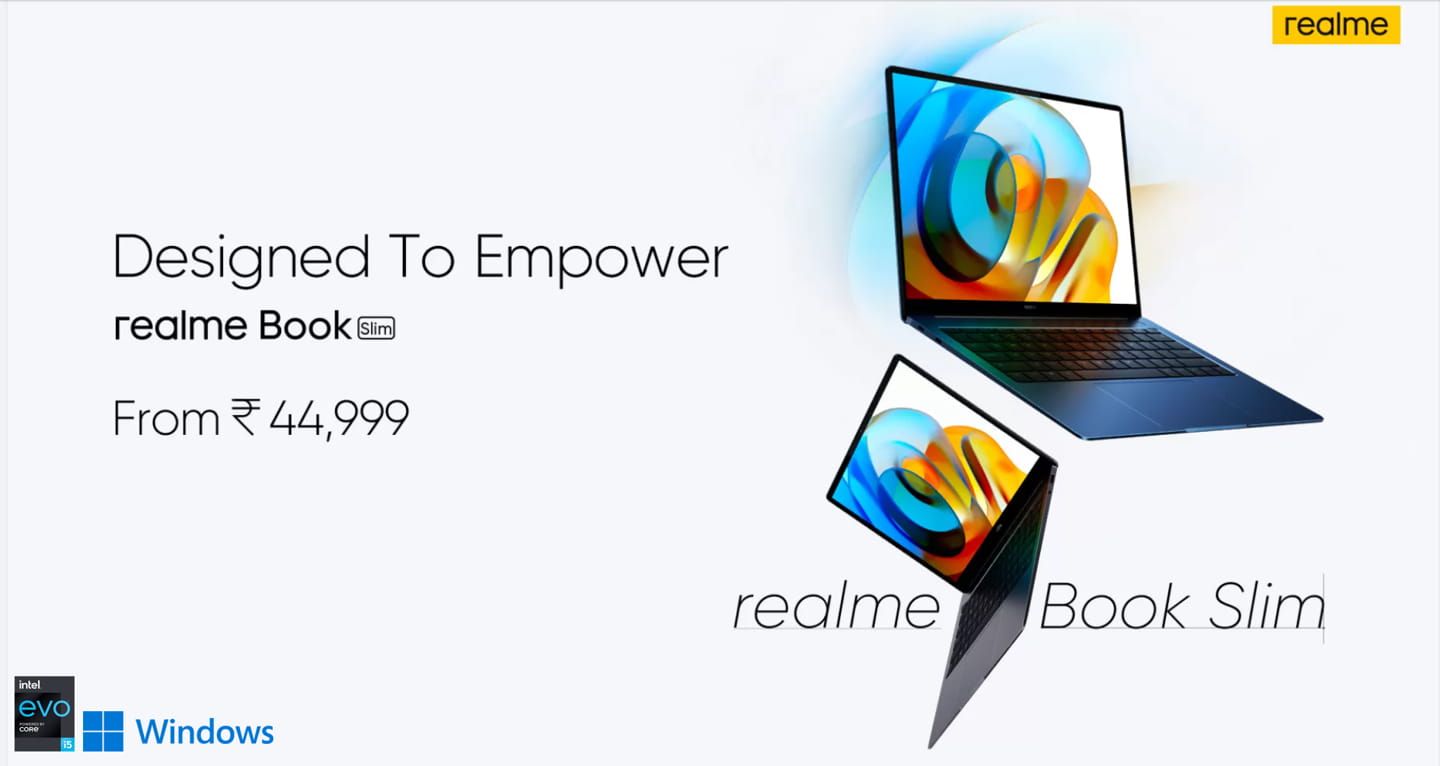 Realme  Book  Slim  现已通过 Evo  认证
