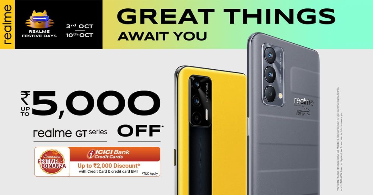 Realme  GT  Master  Edition  以 5,000 卢比的有效折扣提供
