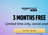 AmazonMusicUnlimited仍可免费使用3个月