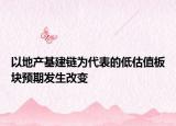 以地产基建链为代表的低估值板块预期发生改变