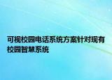 可视校园电话系统方案针对现有校园智慧系统