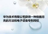 华为技术有限公司获得一种拍摄月亮的方法和电子设备专利授权