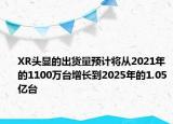 XR头显的出货量预计将从2021年的1100万台增长到2025年的1.05亿台
