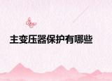 主变压器保护有哪些