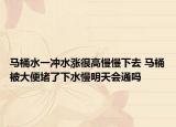 马桶水一冲水涨很高慢慢下去 马桶被大便堵了下水慢明天会通吗