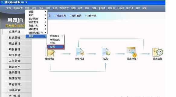 用友T3反记账/反结账的方法（图文教程）