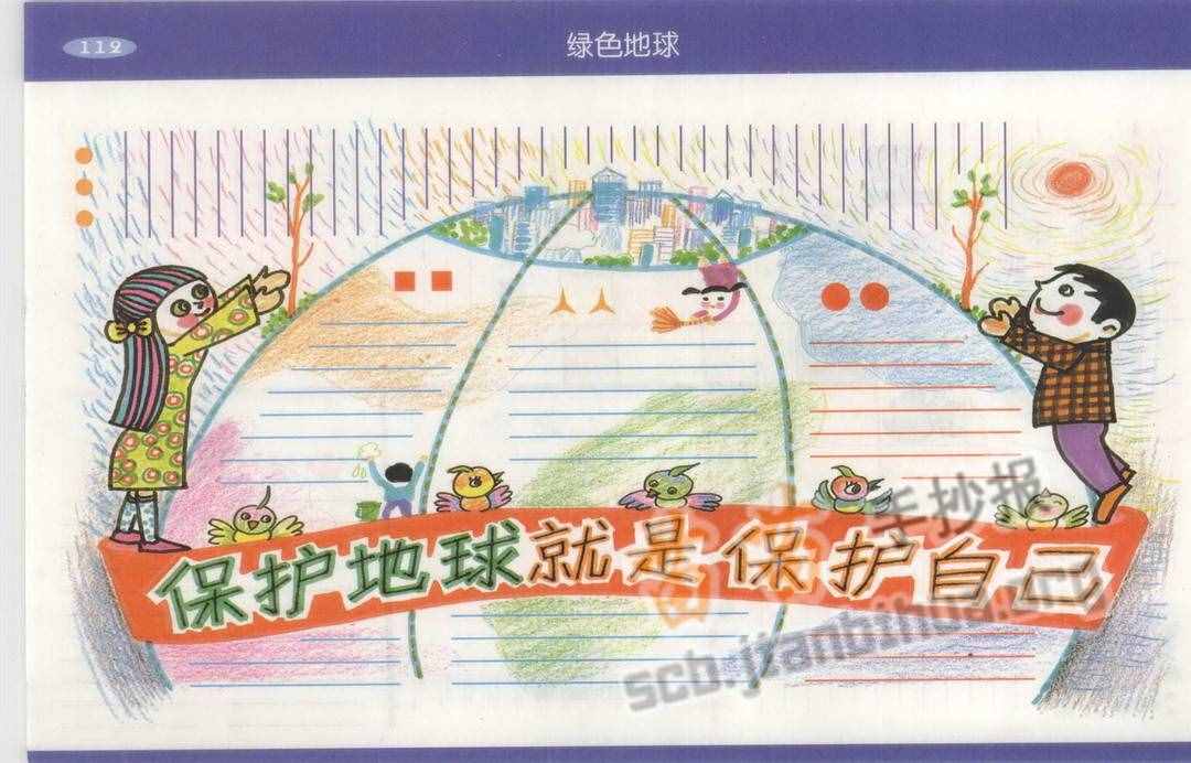 保护地球就是保护自己手抄报图片