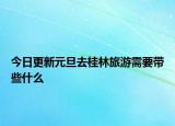 今日更新元旦去桂林旅游需要带些什么