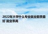 2022年大学什么专业就业前景最好 就业率高