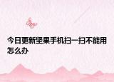 今日更新坚果手机扫一扫不能用怎么办