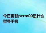 今日更新perm00是什么型号手机