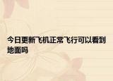 今日更新飞机正常飞行可以看到地面吗