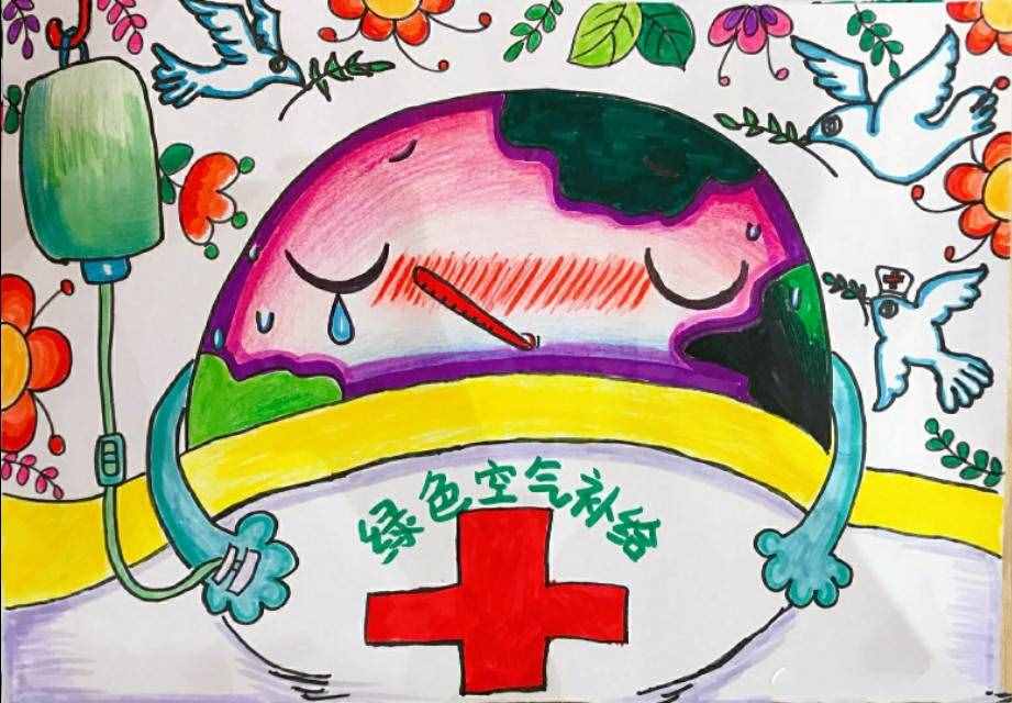 少儿美术：爱护环境人人有责，环保主题儿童画作品素材！
