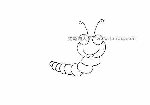 画毛毛虫的身体