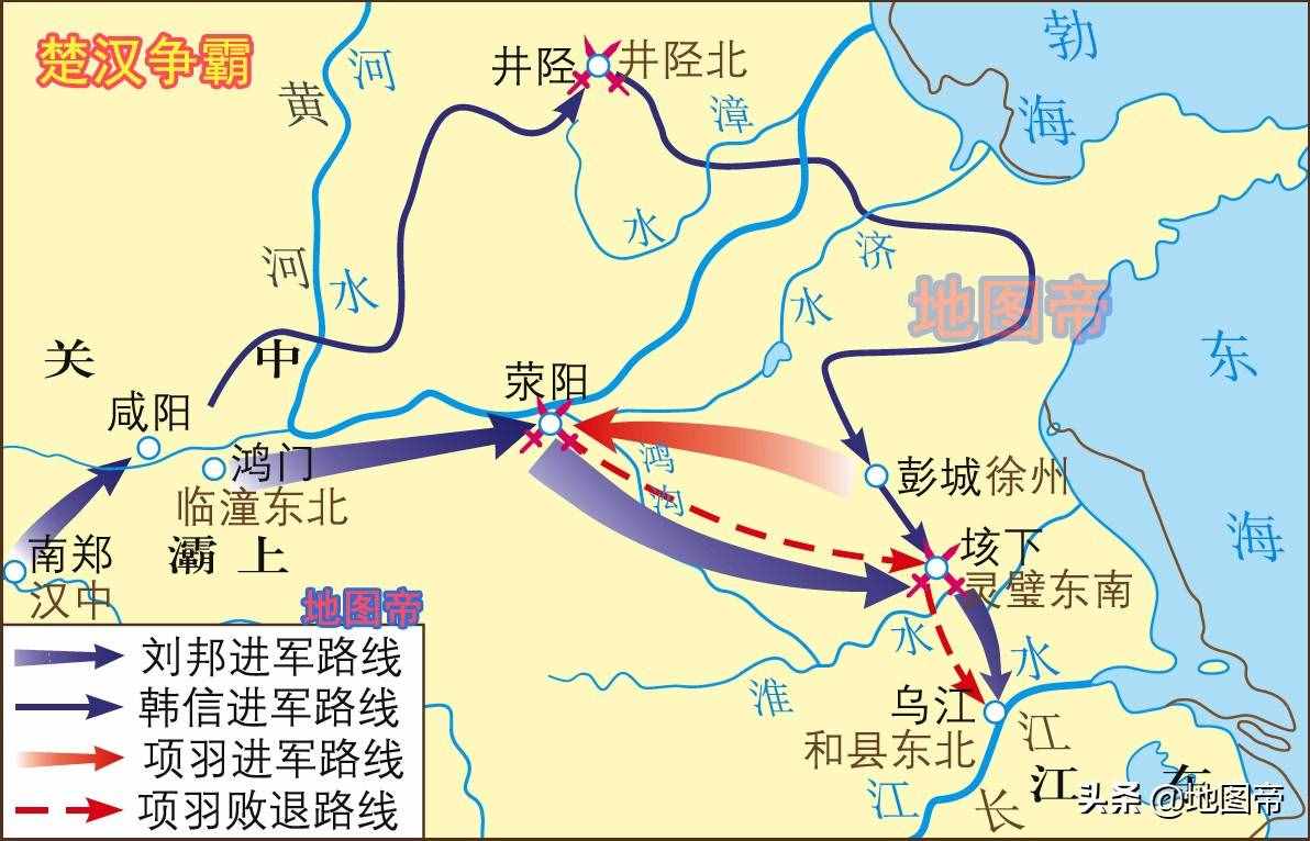 8幅图快速看210年间西汉从建立到灭亡