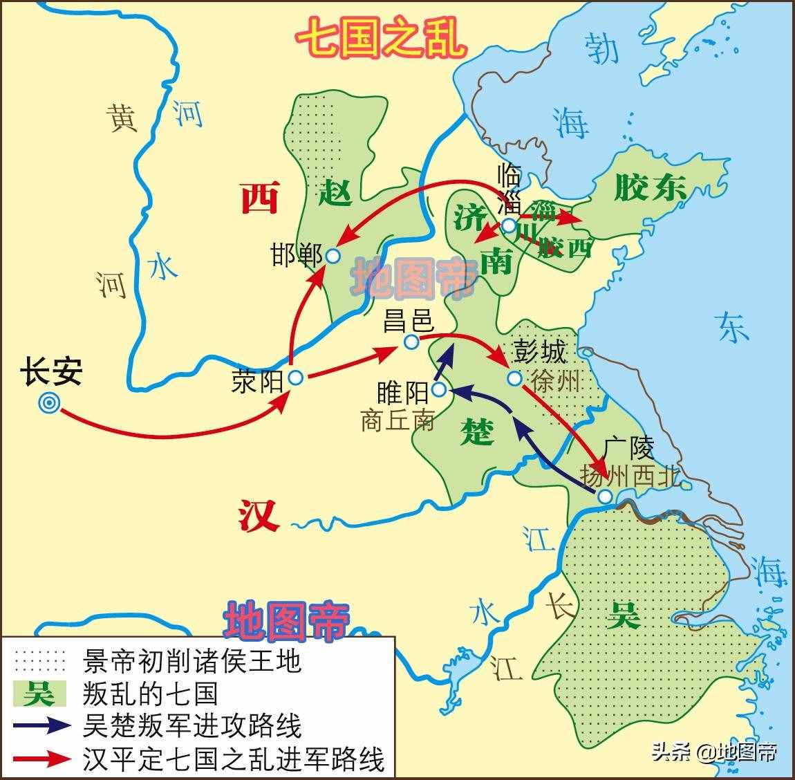 8幅图快速看210年间西汉从建立到灭亡