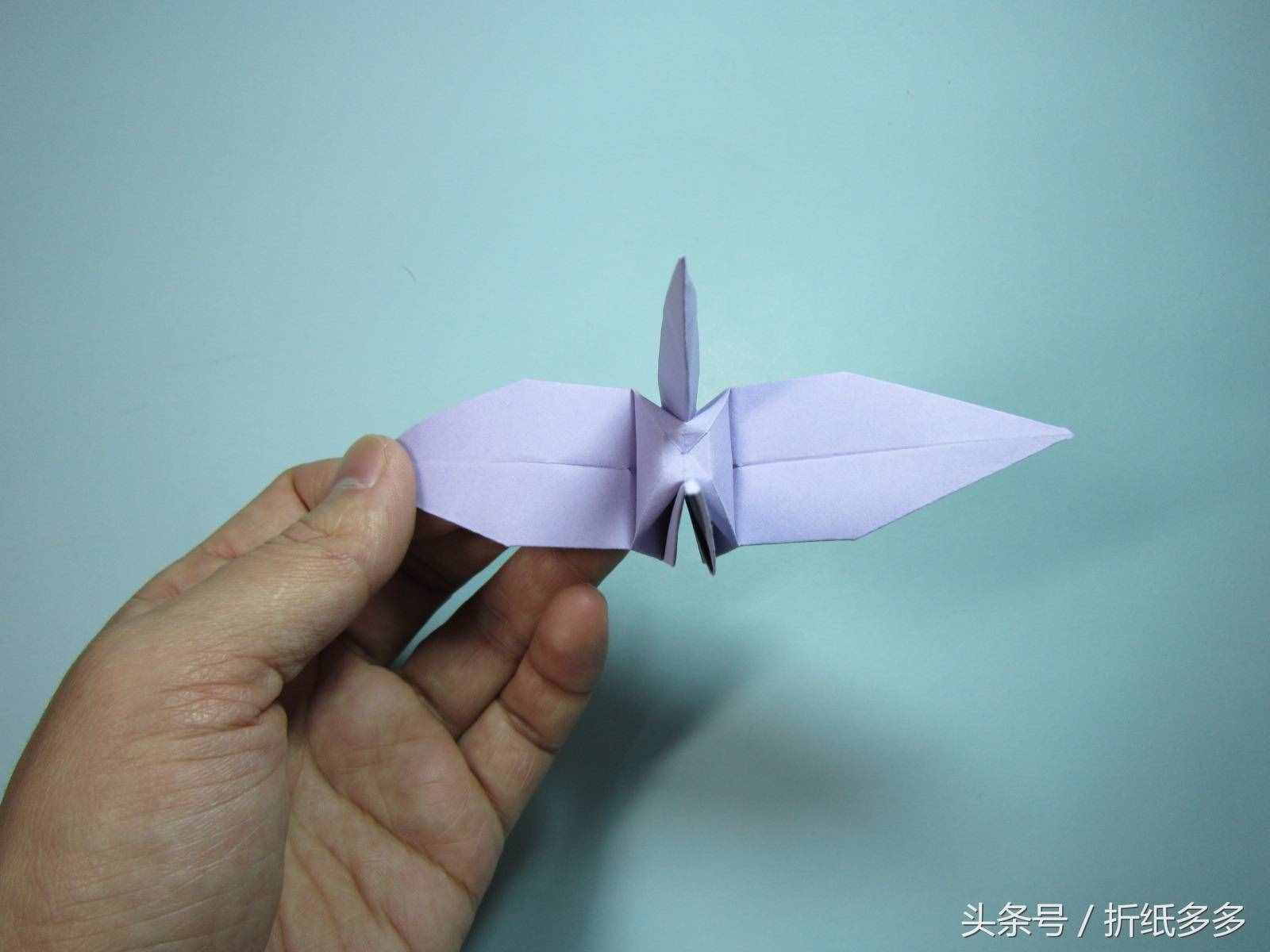 简单的折纸教程：折纸千纸鹤步骤图解