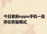 今日更新oppo手机一直停在恢复模式