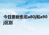 今日更新索尼a80j和a90j区别