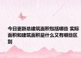 今日更新总建筑面积包括哪些 实际面积和建筑面积是什么又有哪些区别