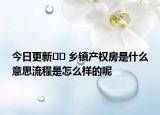 今日更新﻿﻿ 乡镇产权房是什么意思流程是怎么样的呢