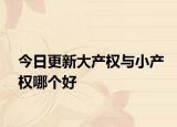 今日更新大产权与小产权哪个好