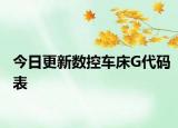 今日更新数控车床G代码表