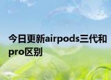 今日更新airpods三代和pro区别