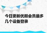 今日更新优酷会员最多几个设备登录