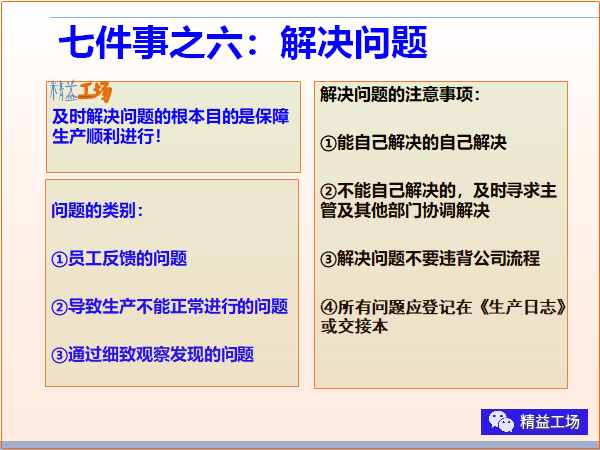 金牌班组长每日7件事
