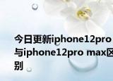 今日更新iphone12pro与iphone12pro max区别