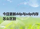今日更新ddp与sdp内存怎么区别