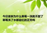 今日更新为什么草莓一洗就不甜了 草莓洗了水都是红的正常吗