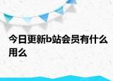 今日更新b站会员有什么用么