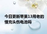 今日更新苹果13用老的慢充头伤电池吗