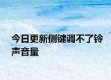 今日更新侧键调不了铃声音量