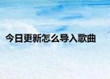 今日更新怎么导入歌曲