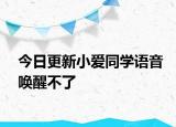 今日更新小爱同学语音唤醒不了
