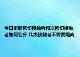 今日更新密切接触者和次密切接触者如何划分 几级接触者不需要隔离