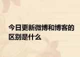 今日更新微博和博客的区别是什么