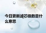 今日更新滤芯级数是什么意思