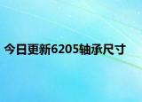今日更新6205轴承尺寸