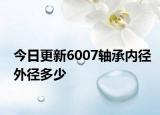 今日更新6007轴承内径外径多少