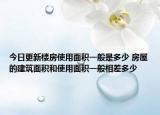 今日更新楼房使用面积一般是多少 房屋的建筑面积和使用面积一般相差多少