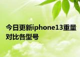 今日更新iphone13重量对比各型号