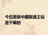 今日更新中国联通王钻是干嘛的
