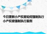 今日更新小产权房如何强制执行小产权房强制执行案例