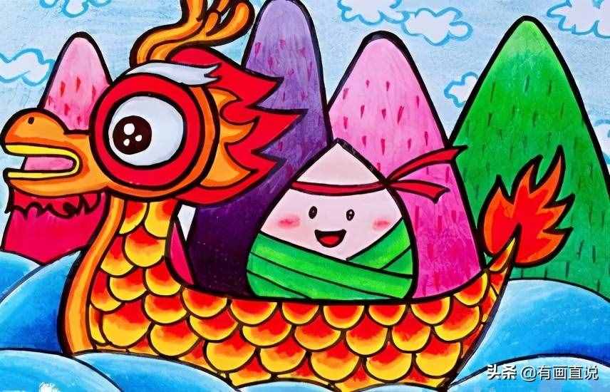 分享端午节主题手抄报，创意儿童画，简笔画38例，收藏备用吧