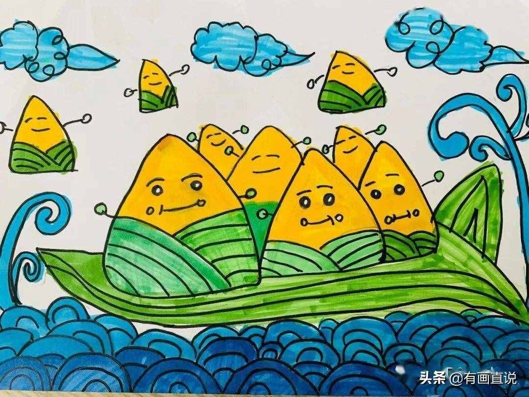 分享端午节主题手抄报，创意儿童画，简笔画38例，收藏备用吧